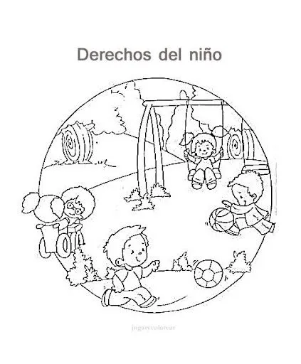 Dibujos de los derechos del niño para pintar - Manualidades Infantiles