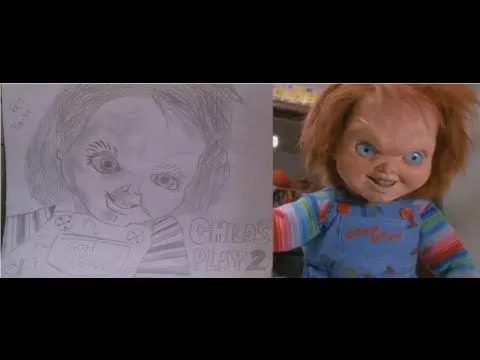 DIBUJOS: DIBUJANDO A CHUCKY #2 - YouTube