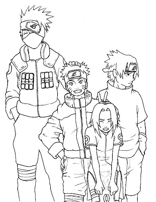 Personajes de Naruto para colorear