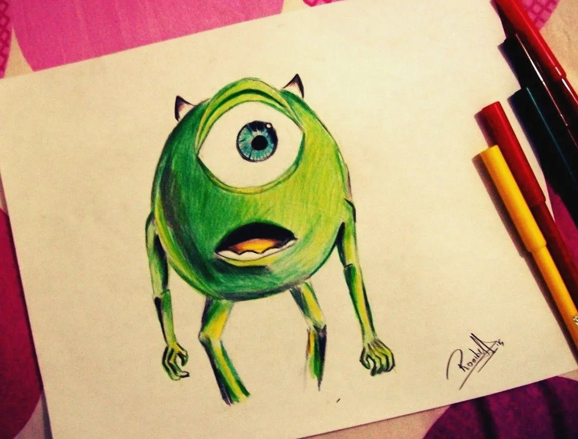 Dibujos: dibujo a lapiz de moster inc