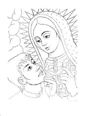 ... TUS DIBUJOS: Dibujo de Virgen de Guadalupe y Juan Diego para colorear ... TUS DIBUJOS: Dibujo de Virgen de Guadalupe y Juan Diego para colorear