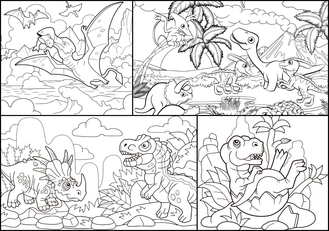 Dibujos de dinosaurios para colorear - Etapa Infantil Dibujos de dinosaurios para colorear - Etapa Infantil