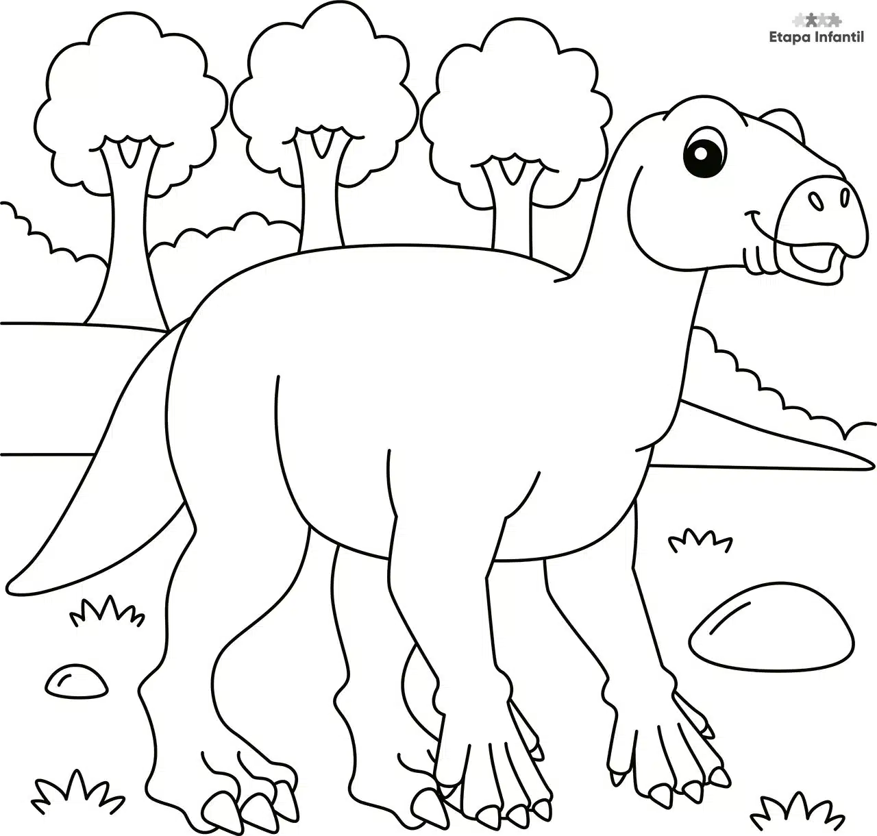 Dibujos de dinosaurios para colorear - Etapa Infantil