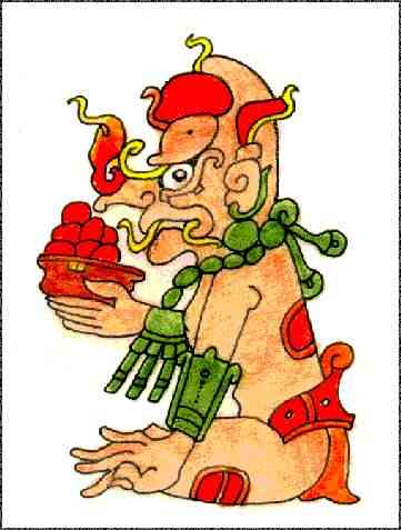 Dibujos de Dioses Mayas. Kauil Dios del fuego