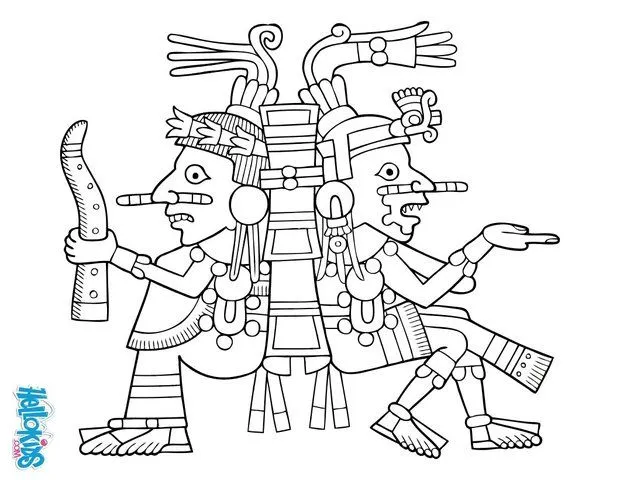 Dibujos de DIOSES PREHISPANICOS para colorear, Diosa mexica ... Dibujos de DIOSES PREHISPANICOS para colorear, Diosa mexica ...