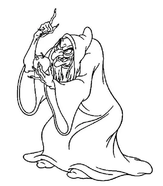 Dibujos disney para colorear: Bruja de blancanieves para pintar Dibujos disney para colorear: Bruja de blancanieves para pintar