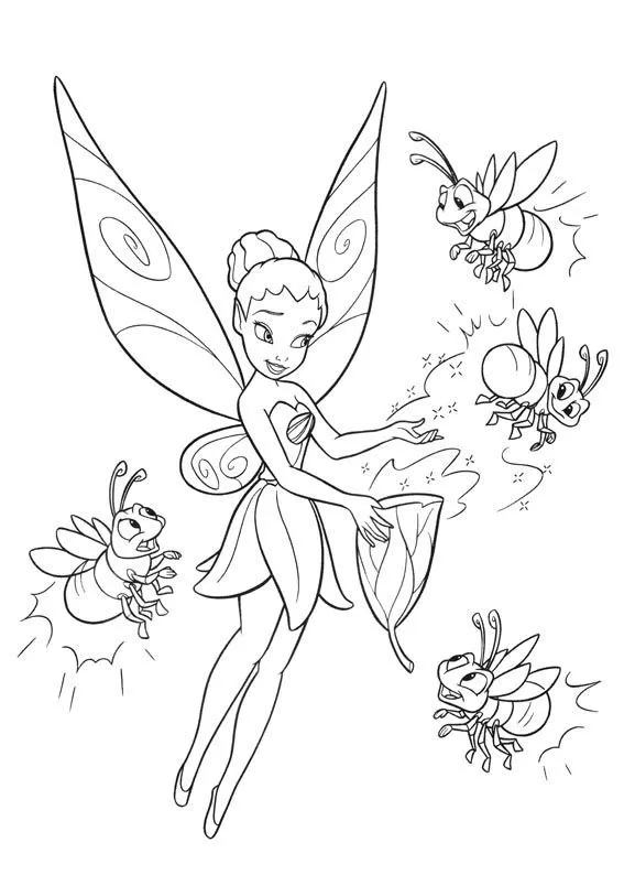 Dibujos disney para colorear: Campanilla para imprimir