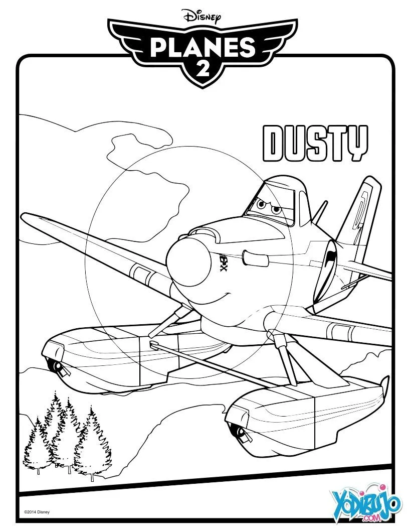 Dibujos DISNEY para colorear, Dusty de Aviones 2 para imprimir