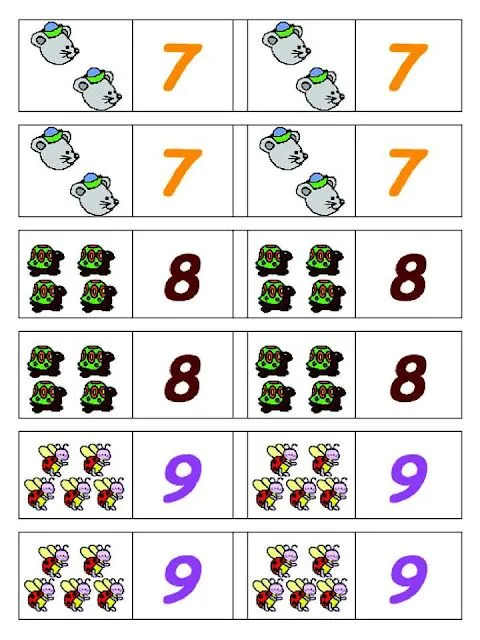 Domino infantil para colorear - Imagui