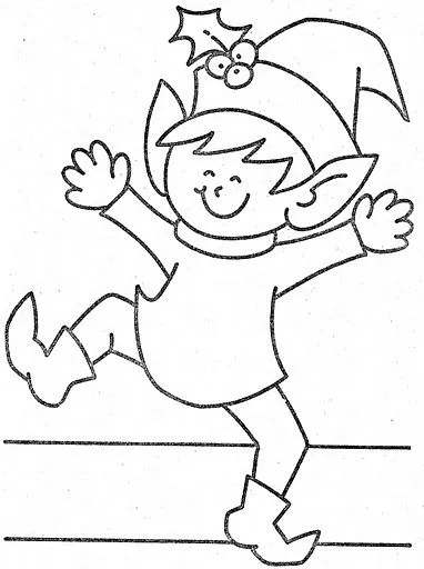 DIBUJOS DE DUENDES DE NAVIDAD PARA COLOREAR