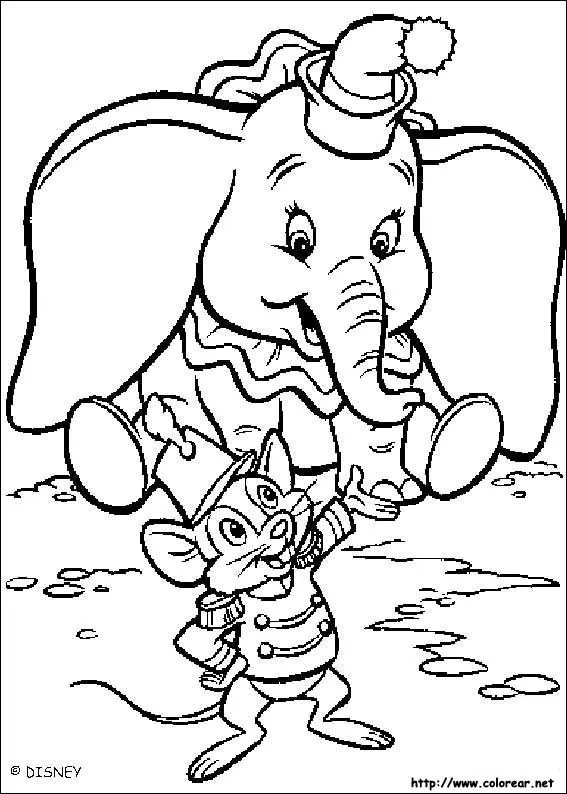 Dibujos de Dumbo para colorear en Colorear.net