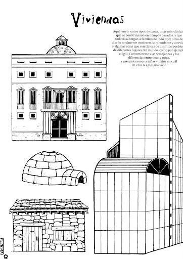 DIBUJOS DE EDIFICIOS PARA COLOREAR