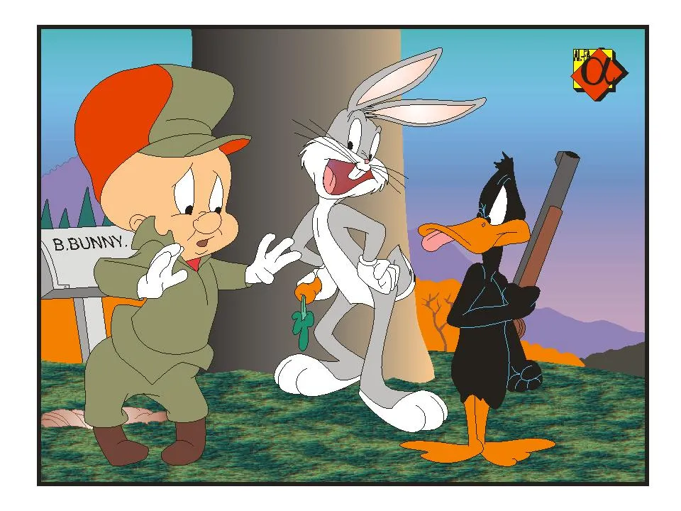 MIS DIBUJOS: ELMER DUFF, BUGS BUNNY Y PATO LUCAS.