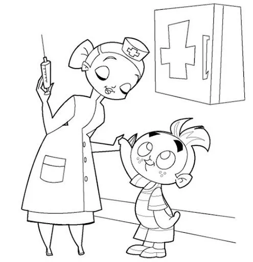 DIBUJOS DE ENFERMERAS PARA COLOREAR