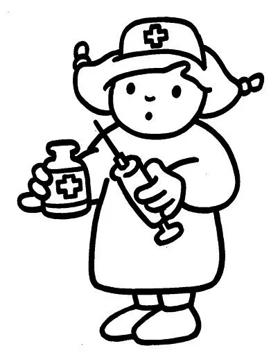 DIBUJOS DE ENFERMERAS PARA COLOREAR