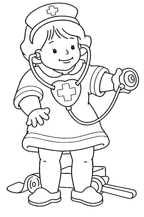 Dibujos del Día de la Enfermeria para pintar | Colorear imágenes Dibujos del Día de la Enfermeria para pintar | Colorear imágenes