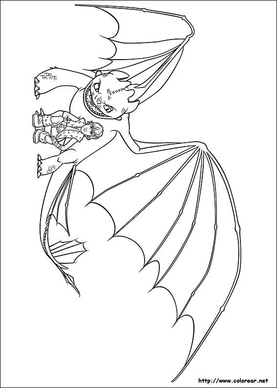 Dibujos de Cómo entrenar a tu Dragón para colorear en Colorear.