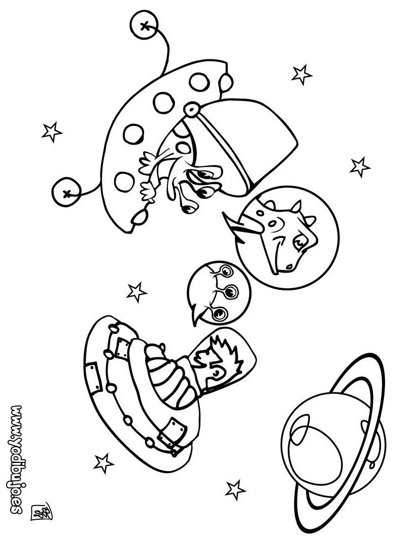 Dibujos ESPACIO y EXTRATERRESTRES para colorear, batalla galáctica ...