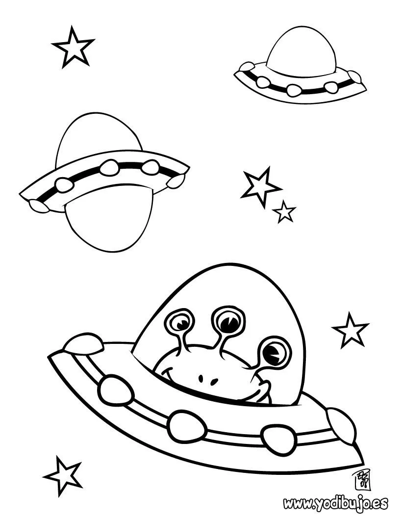 Dibujos ESPACIO y EXTRATERRESTRES para colorear, platillos ... Dibujos ESPACIO y EXTRATERRESTRES para colorear, platillos ...
