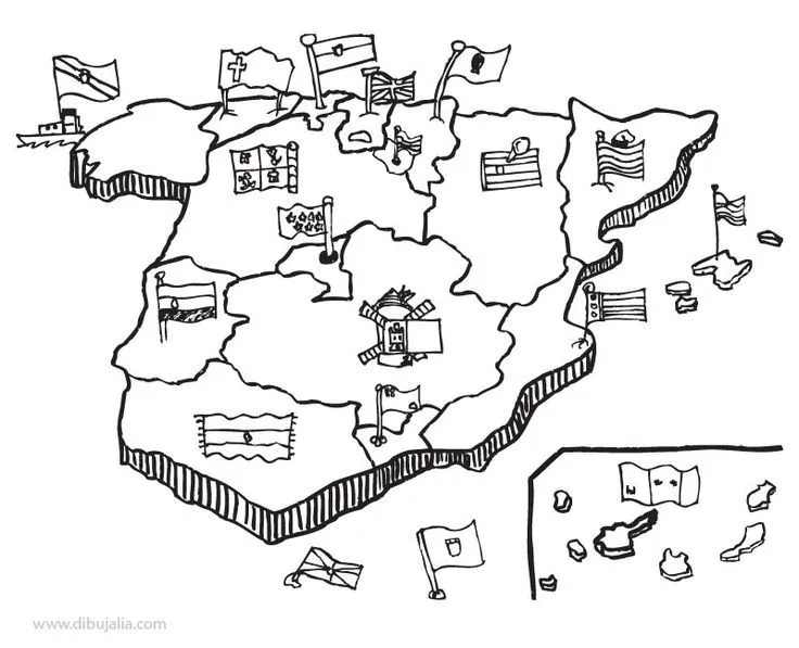 Dibujos de España para colorear | Geografía ✈ Turismo | Pinterest ... Dibujos de España para colorear | Geografía ✈ Turismo | Pinterest ...