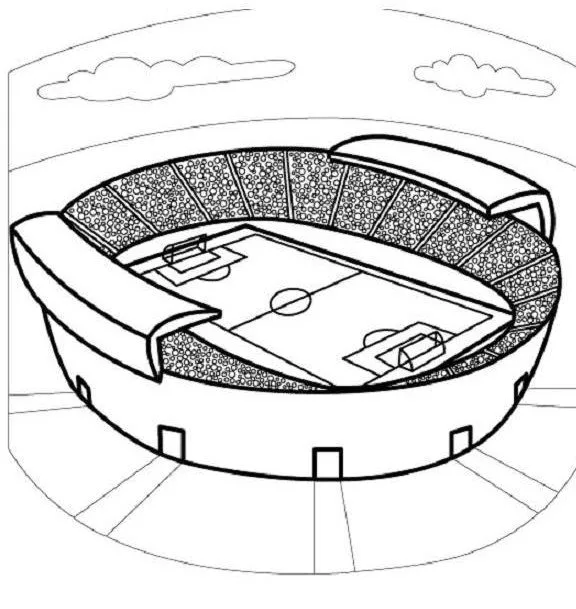 Pinto Dibujos: Estadio para colorear