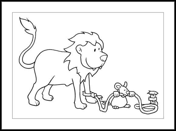 Dibujos de la fabula el leon y el raton para colorear - Imagui Dibujos de la fabula el leon y el raton para colorear - Imagui