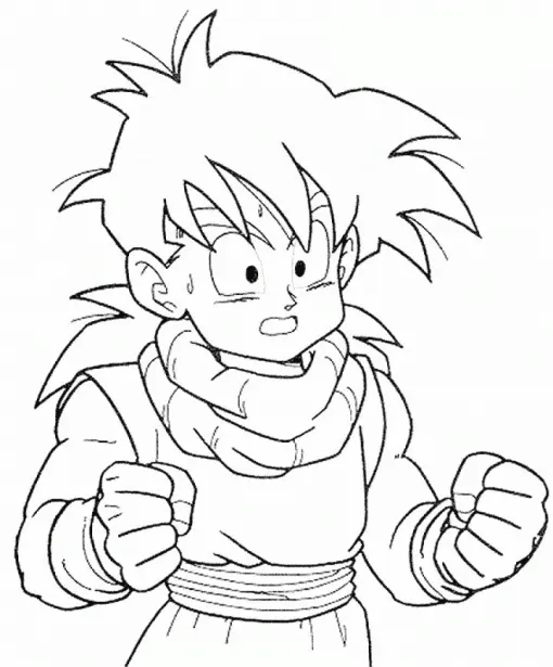 Dragon Ball Z para colorear faciles gohan - Imagui