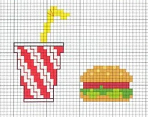 Dibujos faciles a punto de cruz - Imagui