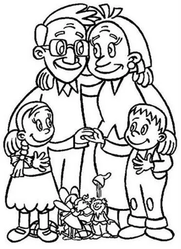 DIBUJOS DIA DE LA FAMILIA PARA COLOREAR