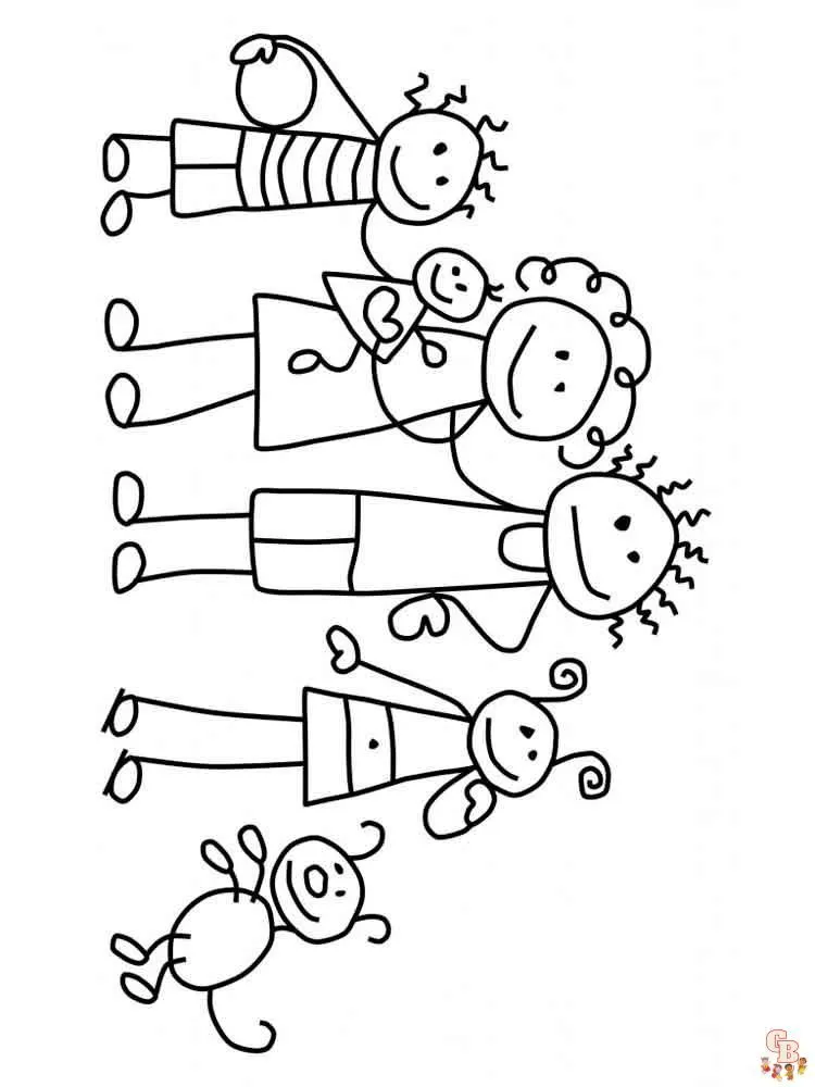 Dibujos familia para colorear para niños - GBcolorear Dibujos familia para colorear para niños - GBcolorear