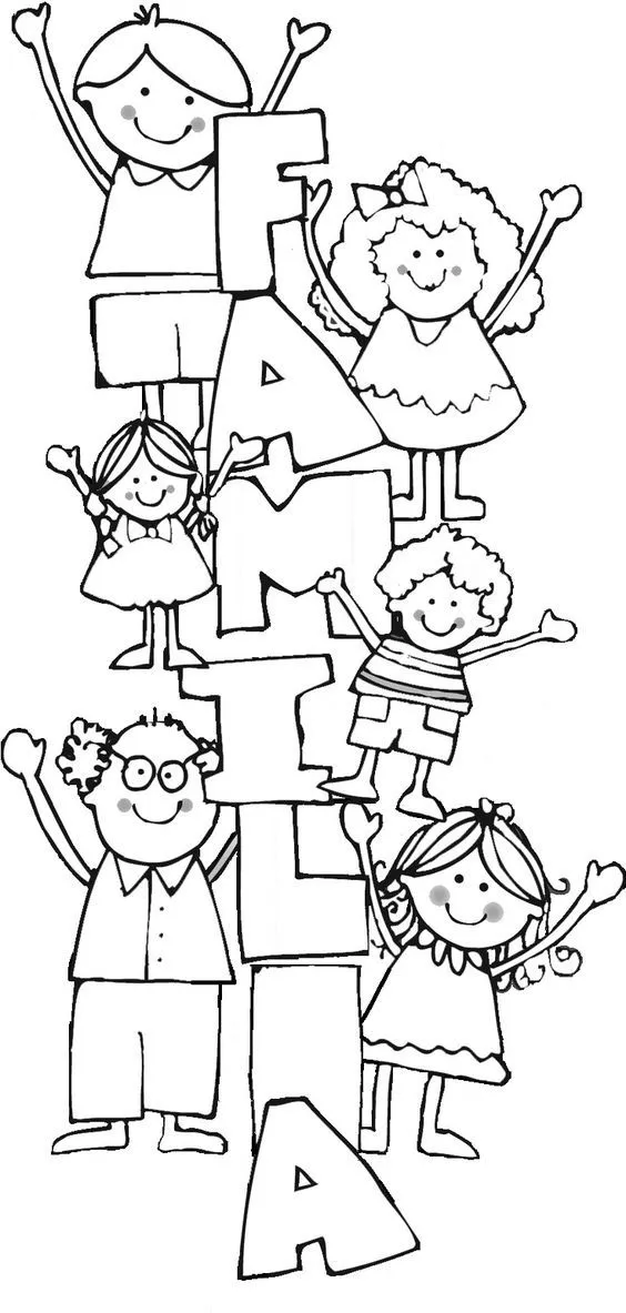 Dibujos del Día de la Familia para descargar, imprimir y colorear | Colorear imágenes Dibujos del Día de la Familia para descargar, imprimir y colorear | Colorear imágenes