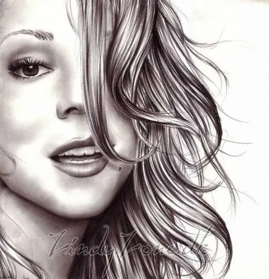 Dibujos de famosos a lápiz de carbón