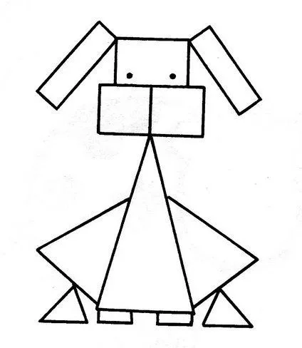 Dibujos de figuras geométricas de animales - Imagui