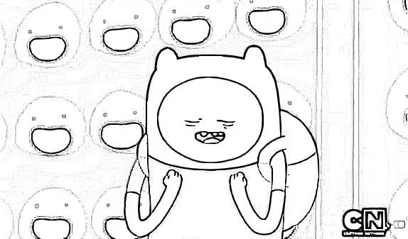Dibujos de Finn para Colorear y pintar de Hora de Aventura ...