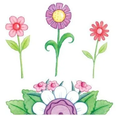 flores de colores para imprimir y recortar
