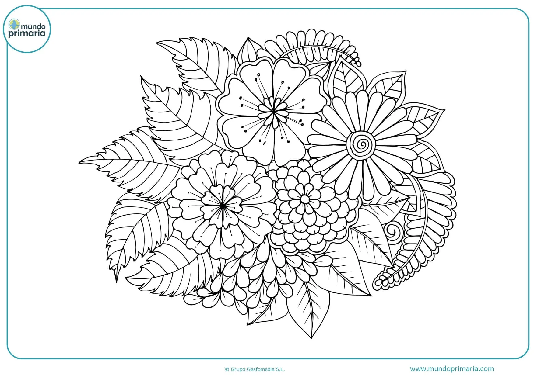 Dibujos de Flores para Colorear 【Bonitas y Fáciles de Pintar】 Dibujos de Flores para Colorear 【Bonitas y Fáciles de Pintar】