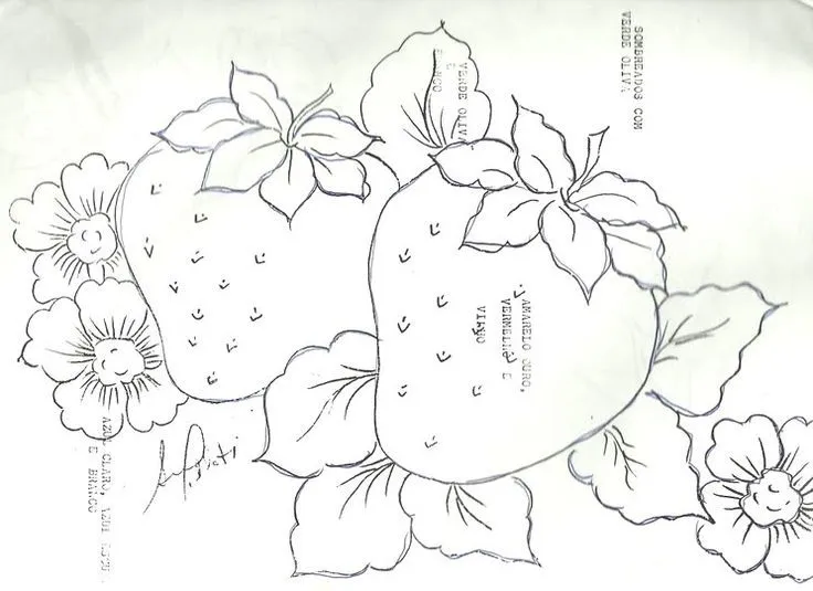 dibujos de flores y frutas para pintar en tela - Buscar con Google ...