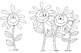 Dibujos de flores para imprimir y colorear