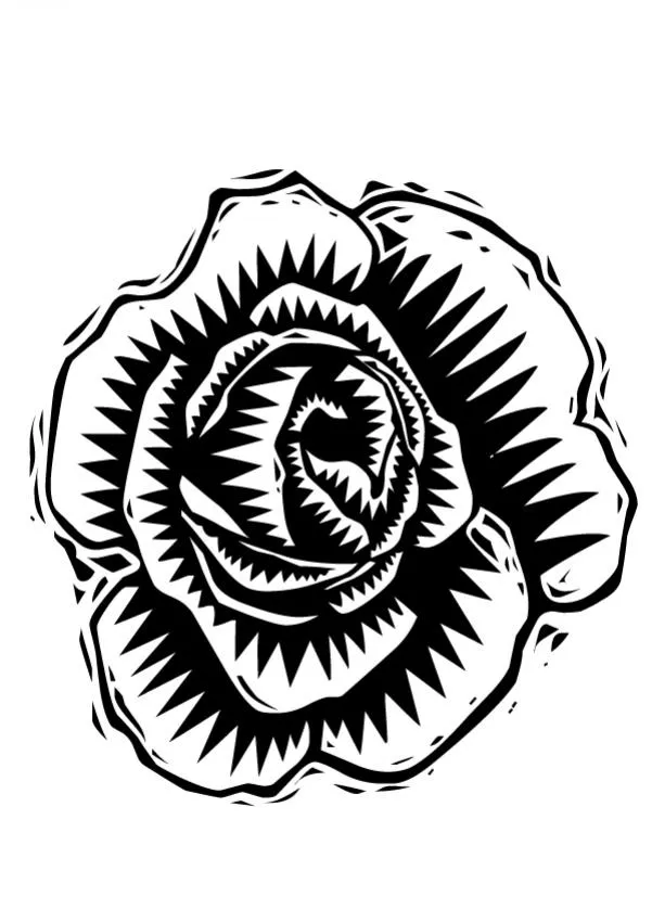 Dibujos de FLORES para pintar, Flor N°24 para imprimir Dibujos de FLORES para pintar, Flor N°24 para imprimir