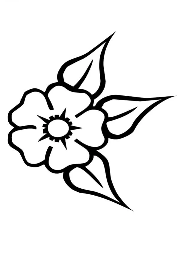 Dibujos de FLORES para pintar, Flor N°25 para imprimir Dibujos de FLORES para pintar, Flor N°25 para imprimir