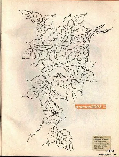 Flores para pintar sobre tela - Imagui