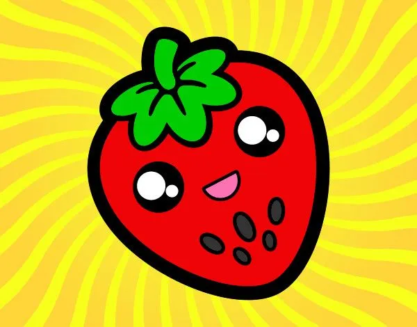 Dibujos de Fresas para Colorear - Dibujos.net