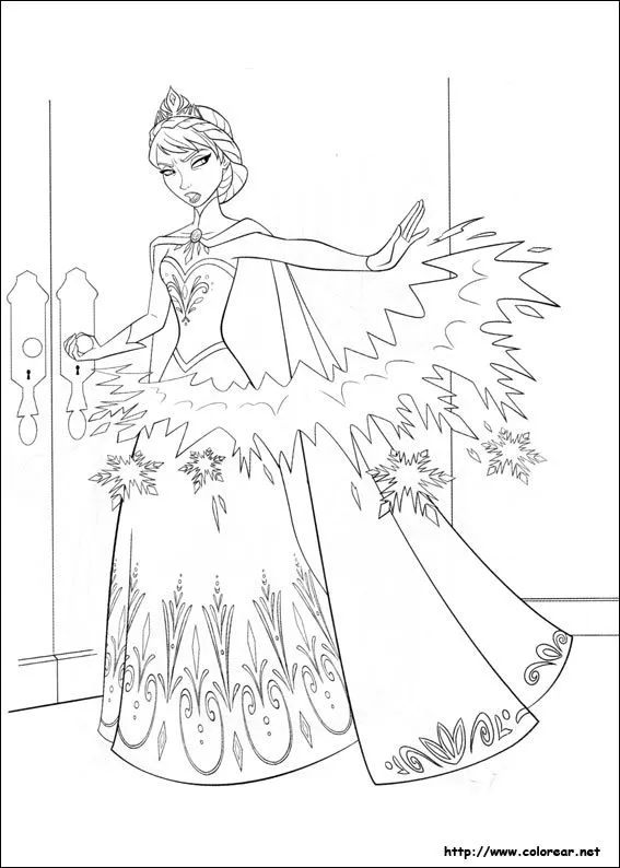 Dibujos de Frozen - el reino del hielo para colorear en Colorear.net