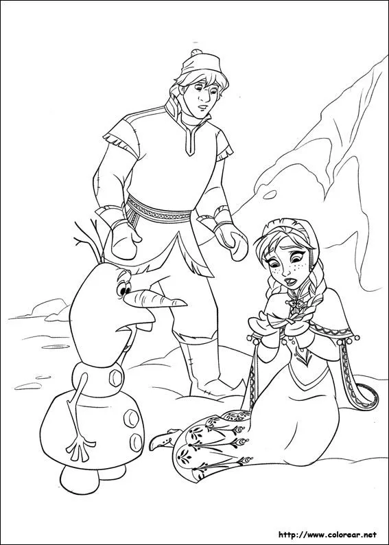 Dibujos de Frozen - el reino del hielo para colorear en Colorear.net