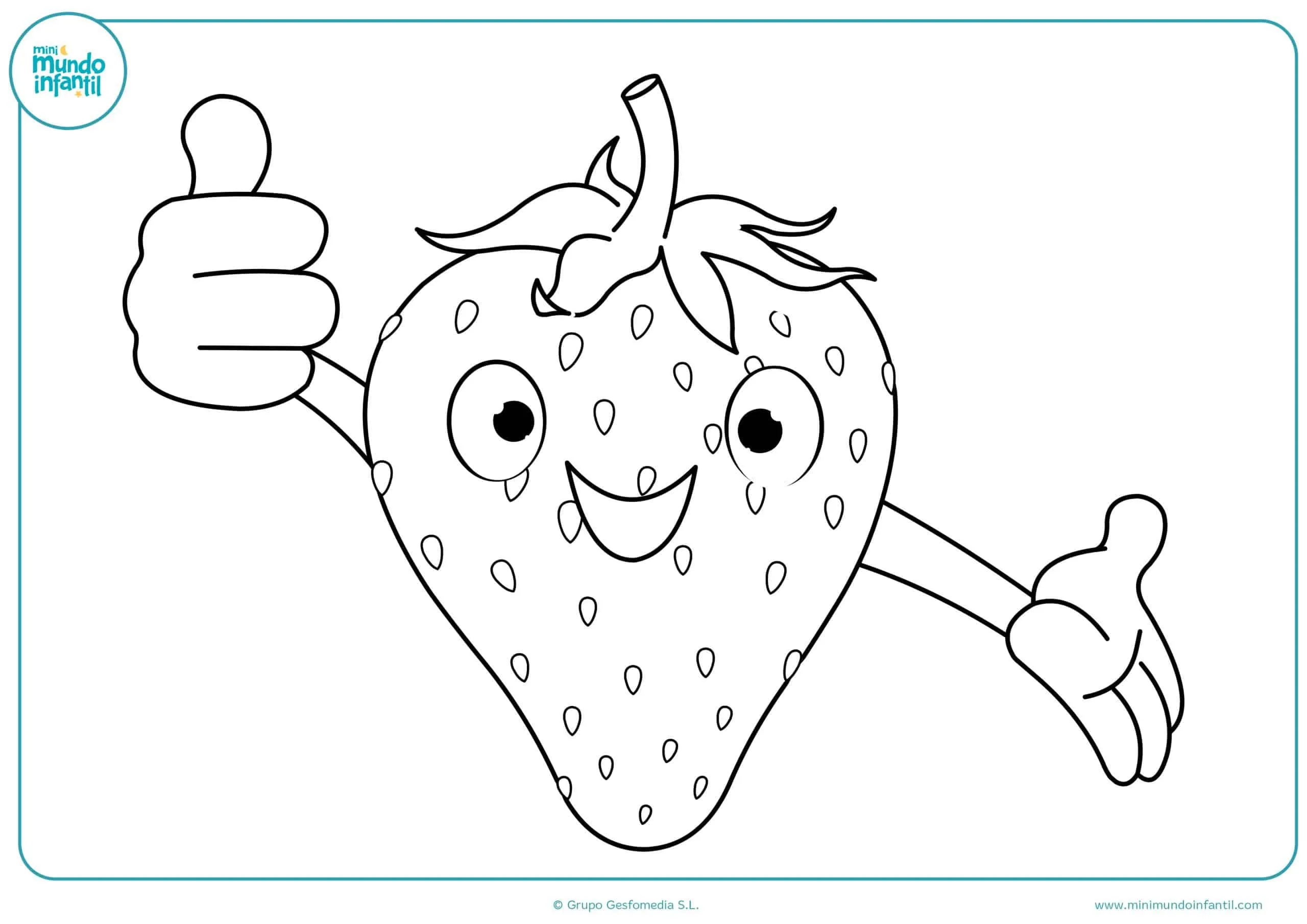 Dibujos de fruta para colorear - Mundo Primaria