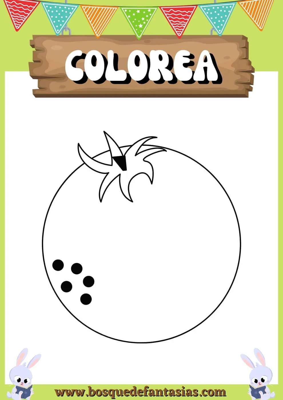 Dibujos de frutas para colorear y pintar: Fáciles de imprimir para niños