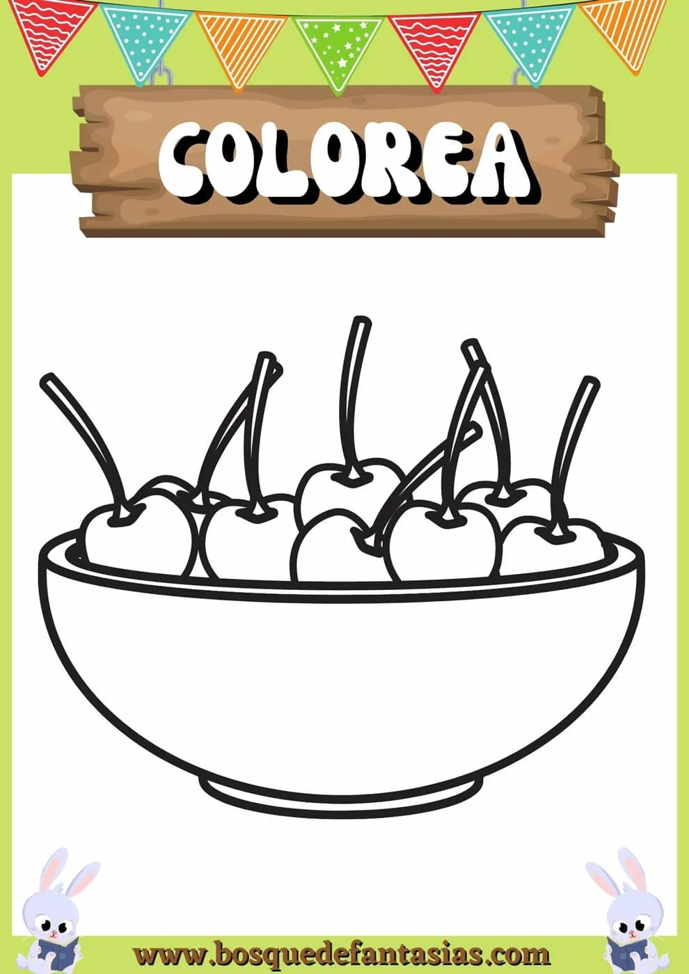 Dibujos de frutas para colorear y pintar: Fáciles de imprimir para niños Dibujos de frutas para colorear y pintar: Fáciles de imprimir para niños