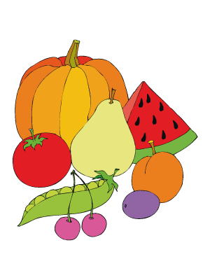 Dibujos de Frutas para colorear y pintar - TodoPapás Dibujos de Frutas para colorear y pintar - TodoPapás
