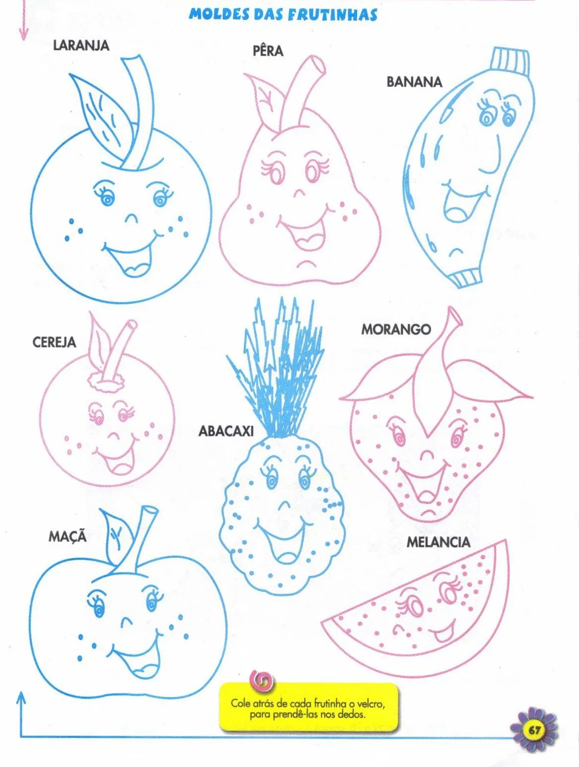 Moldes de frutas y verduras en foamy - Imagui