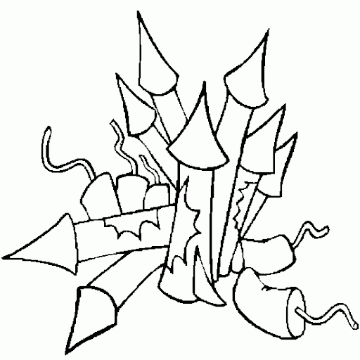 Dibujos de Fuegos artificiales para colorear | Manualidades Infantiles Dibujos de Fuegos artificiales para colorear | Manualidades Infantiles